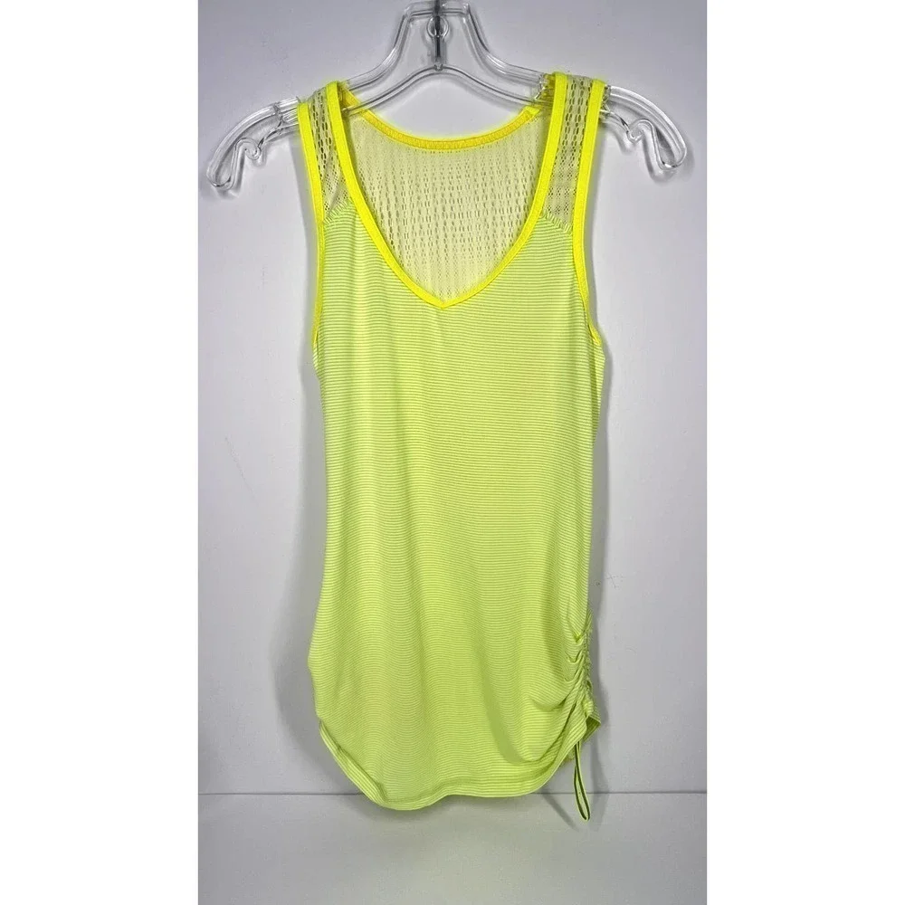 Lululemon Mesh Open Back Tank Neon Size 4 NWOT
